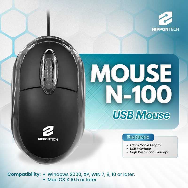 NIPPONTECH N100 MOUSE USB / MOUSE MURAH USB - DISASS JOGJA