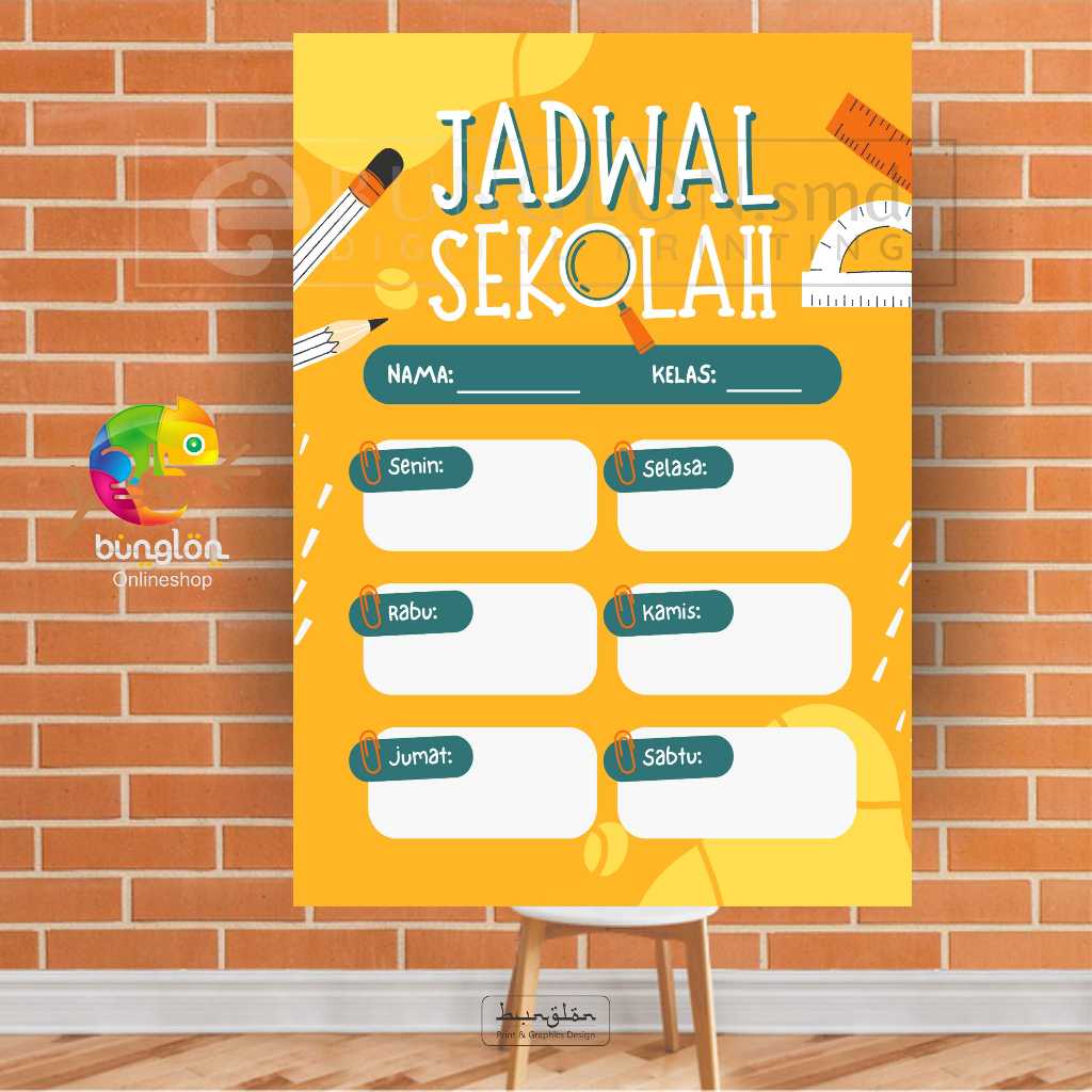 

Poster Jadwal Kelas