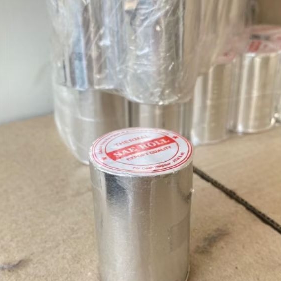 

KERTAS KASIR STUK THERMAL 1 PLY 58x40 mm paket (10 roll) Printer Bluetooth dan edc. HASIL PRINT PASTI JELAS