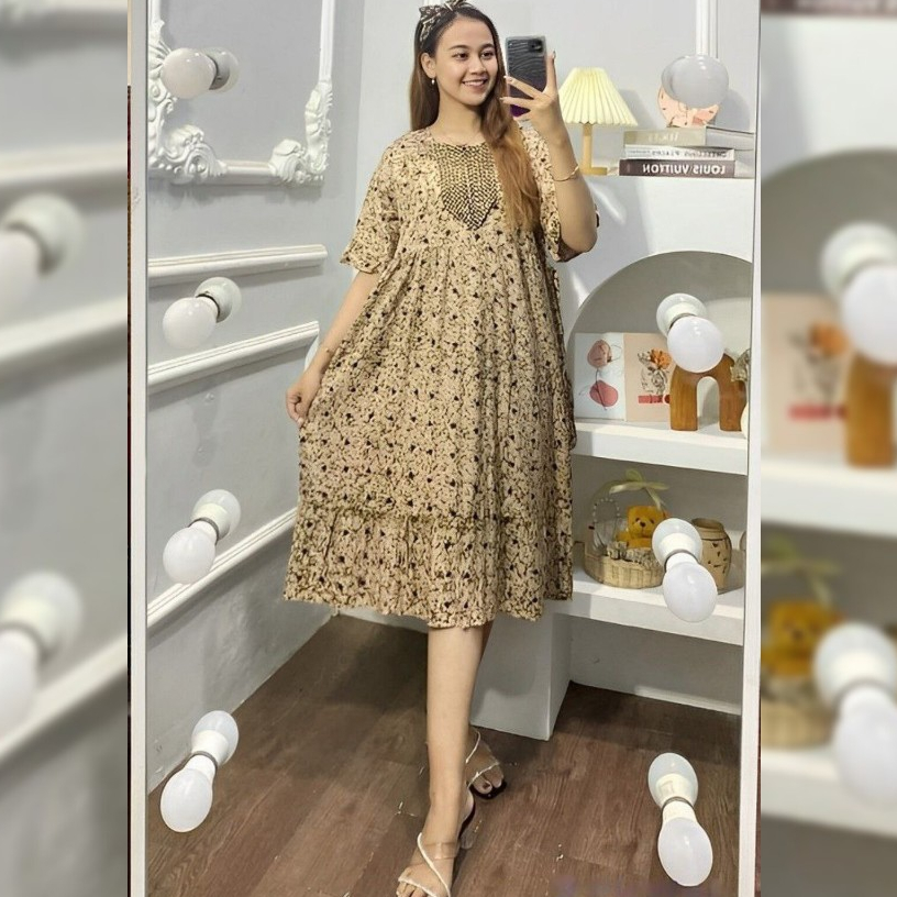 Daster Sultan Arab Terbaru 2025 Renda Rempel Wanita Handmade Rayon Busui Resleting Motif Kekinian Mu