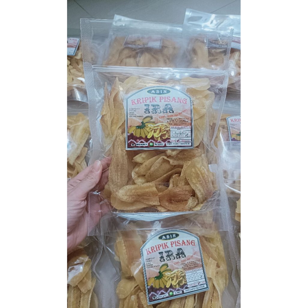 

keripik pisang Ira asin