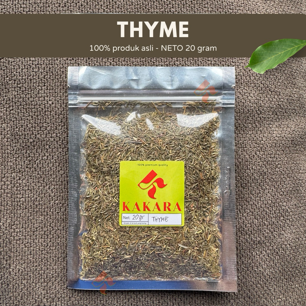 

KAKARA - Thyme kering / Dried Thyme 20 gram bumbu dapur bumbu masak kemasan kecil kemasan ZIP