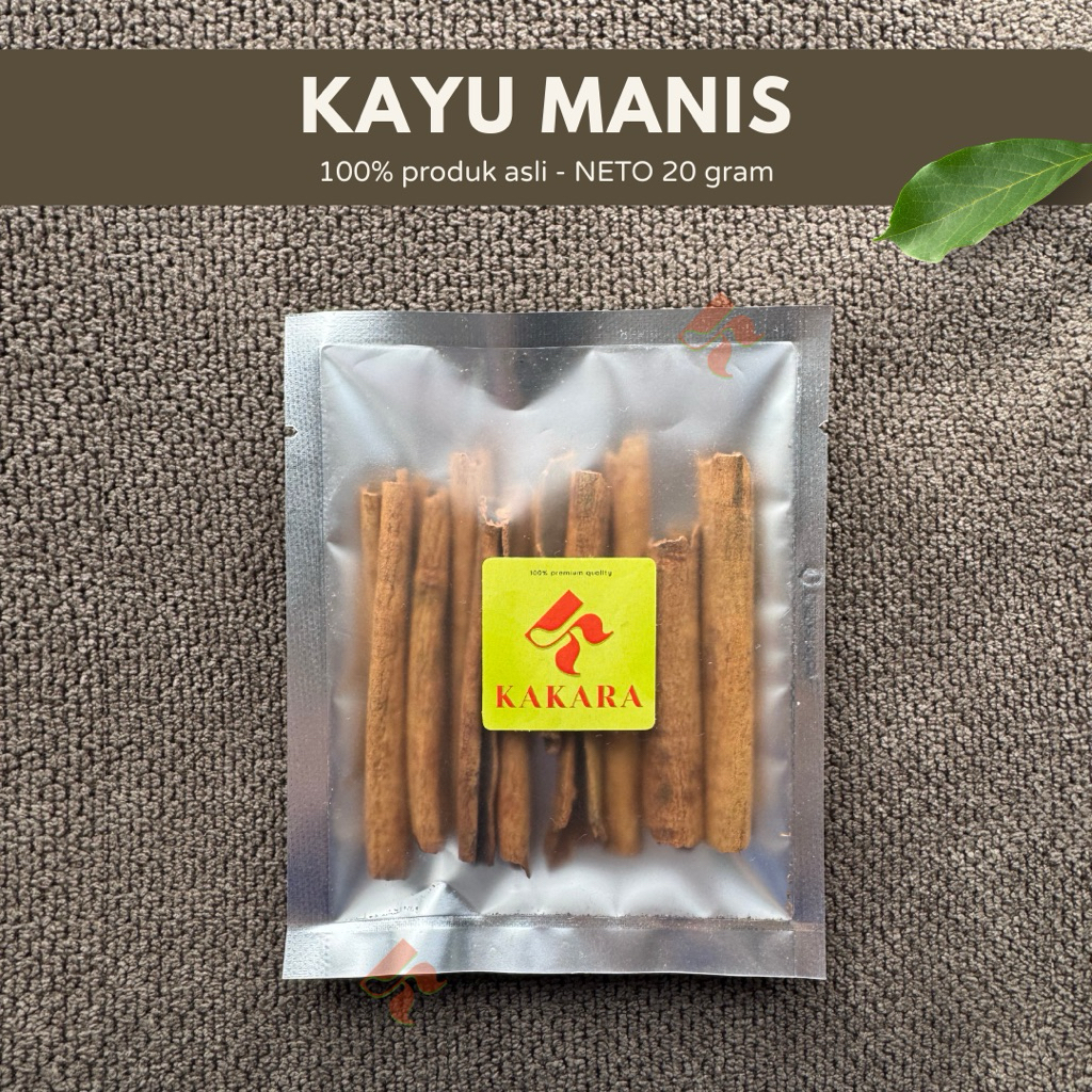 

KAKARA - Kayu Manis / Cinnamon 20 gram bumbu dapur bumbu masak kemasan kecil kemasan sachet