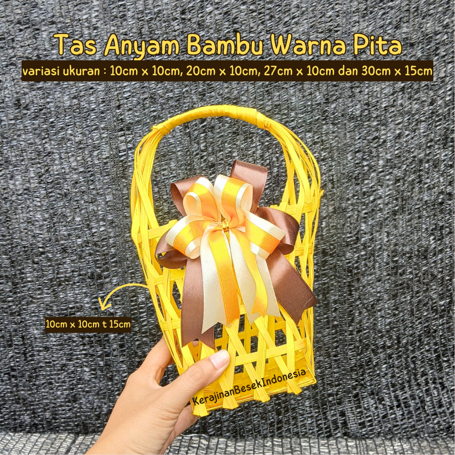 

GROSIR TAS BINGKISAN BONUS PITA BANYAK WARNA goodiebag hampers mini snack kado anyam bambu keranjang