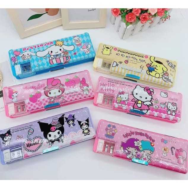 

KOTAK PENSIL ANAK MAGNET RAUTAN KARAKTER SANRIO MELODY KUROMI LABUBU / PENCIL CASE