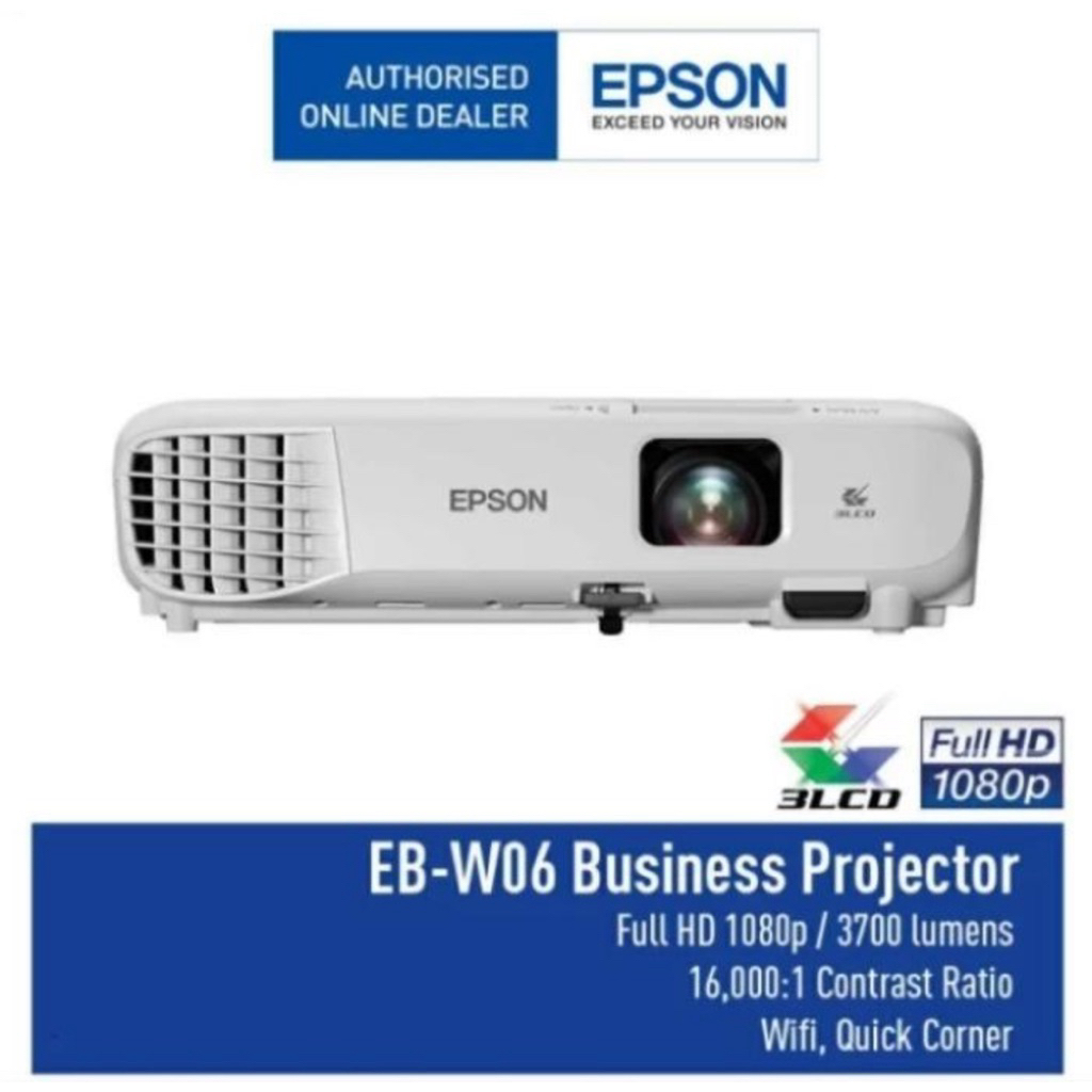 Epson Eb-W06 / Proyektor Epson Eb w06 WXGA 3700 Lumen