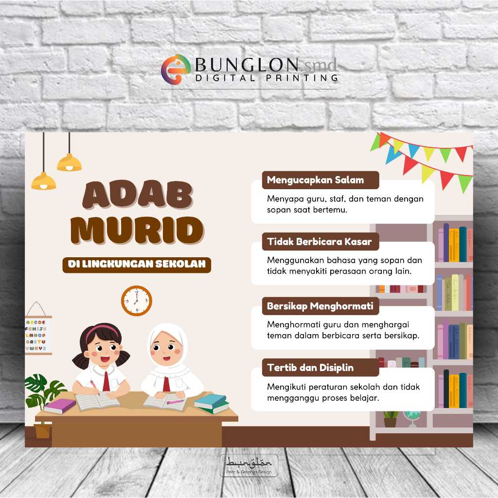

Poster Adab Murid Di Lingkungan Sekolah