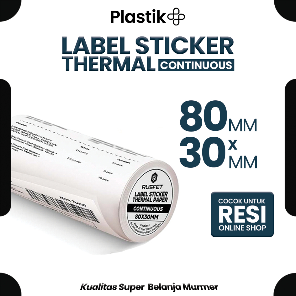 

Struk Kasir Ukuran 80X 30 Stiker Thermal Label Barcode Stiker Resi Thermal Paper Thermal Rusfet Ecer
