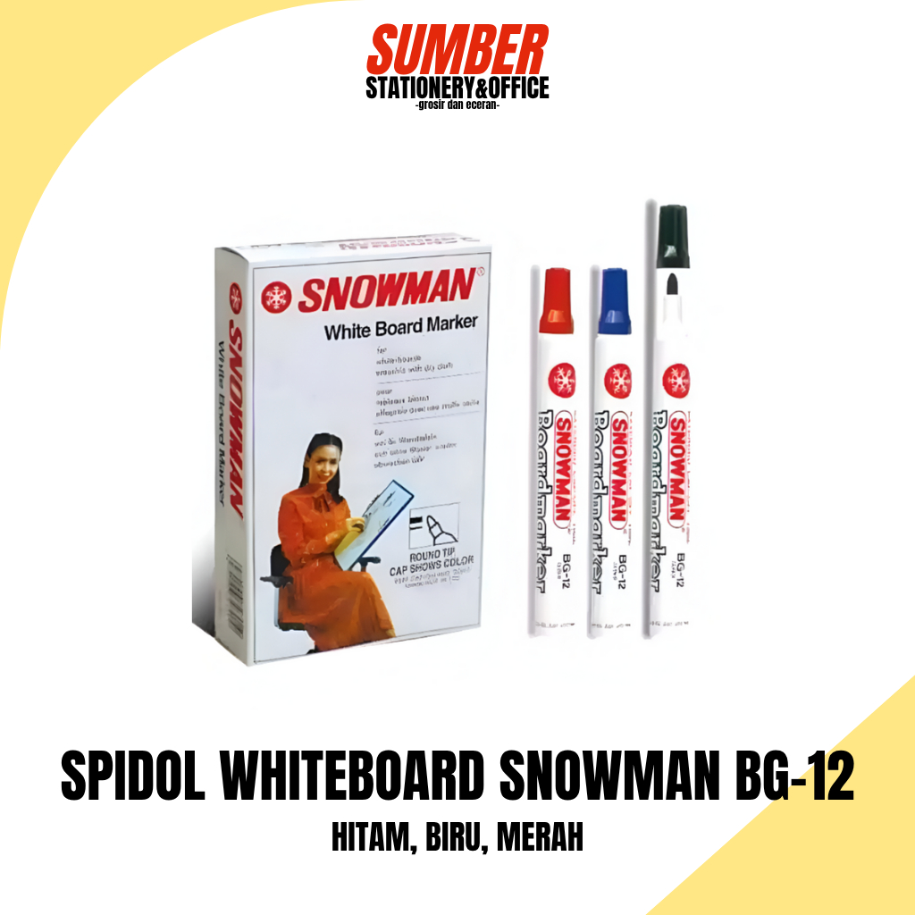 

Spidol Whiteboard Snowman BG-12 – [1 PCS]