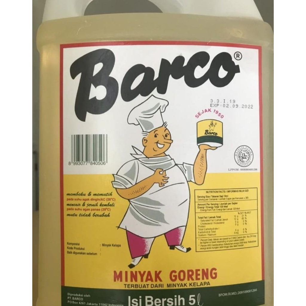 

Minyak kelapa Barco 5 liter
