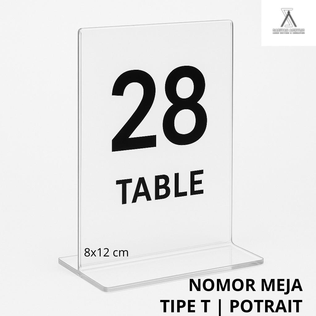 

Nomor Meja Tipe T (12 x 8 cm) / Tent Holder / Tent Card Restaurant, Cafe