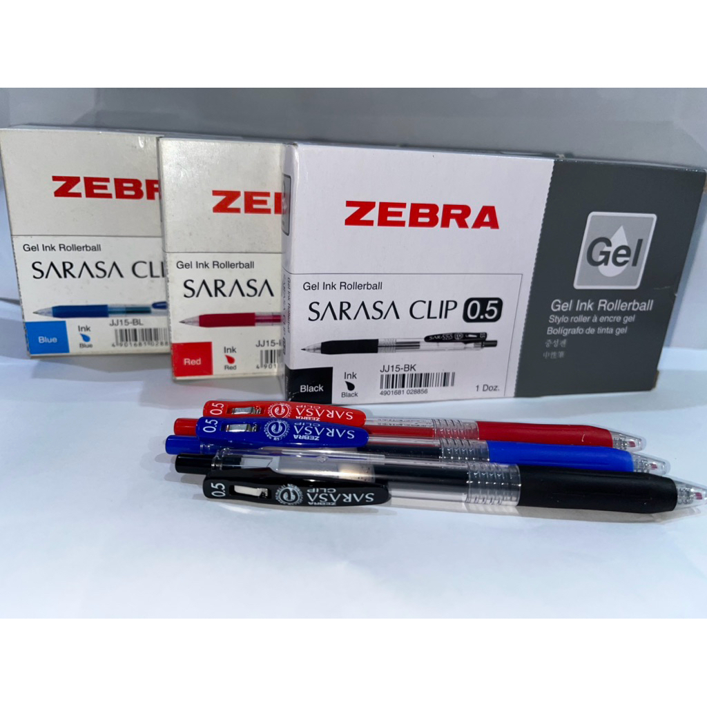 

ZEBRA Sarasa Clip JJ15 Pena 0.5mm Retractable Ballpoint Pen Water Based Alat Tulis (2pcs)