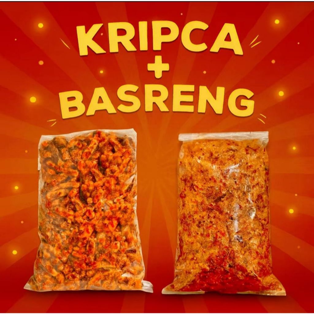 

KRIPCA BASRENG BUNDLING (250GRAM EXTRA PEDAS BASRENG + 250GRAM EXTRA PEDAS KRIPCA ) DAUN JERUK