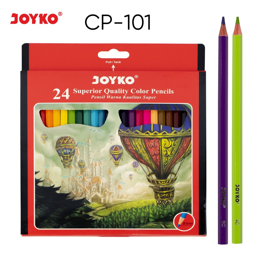 

GROSIR MURAH Pensil Warna 24 Panjang JOYKO ASLI/Color Pencil Besar 24