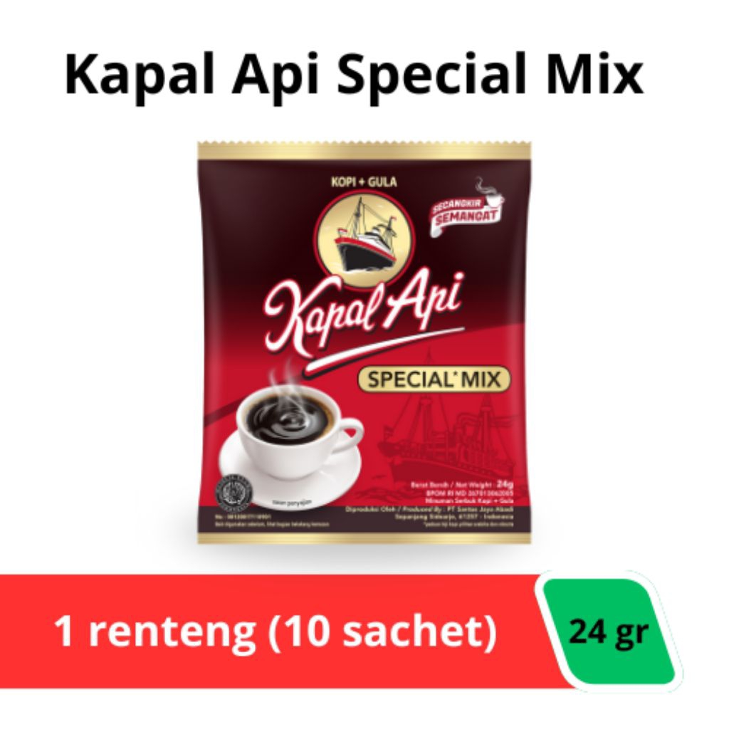 

promo harga grosir kopi kapal api spesial mix 1 renteng isi 10pcs