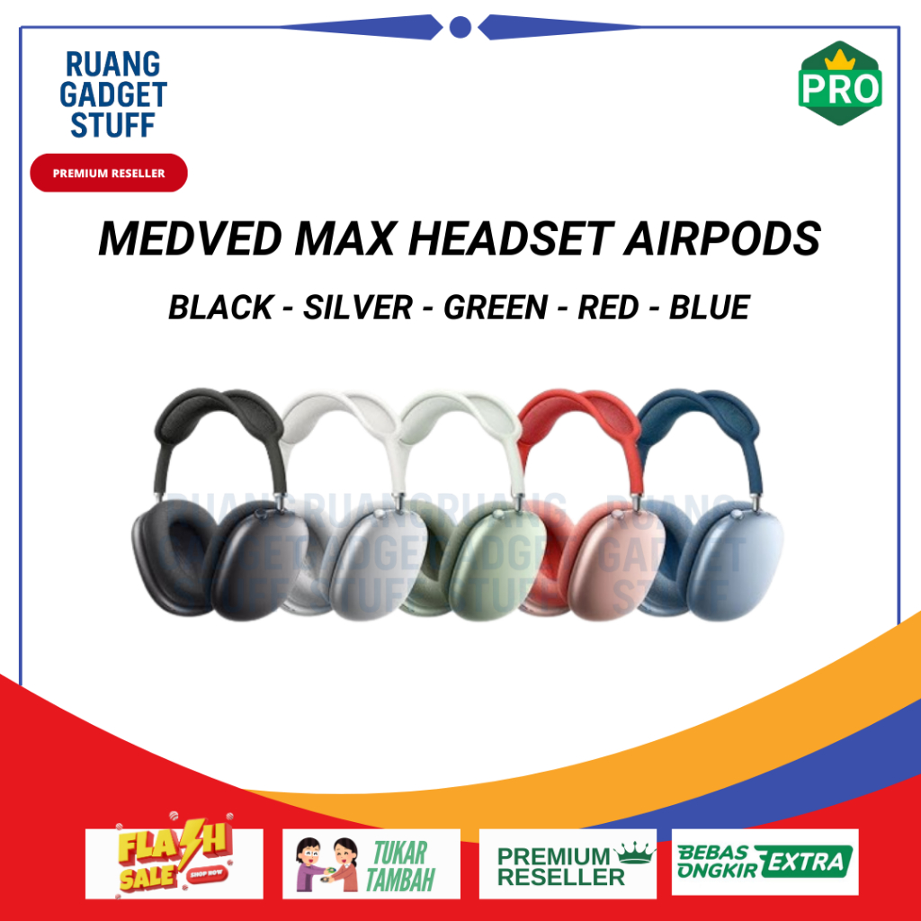 Medved MAX Headset wireless Bluetooth Headphone Airpods / Airpods Max Headset Blueetoth / AirpodsMax