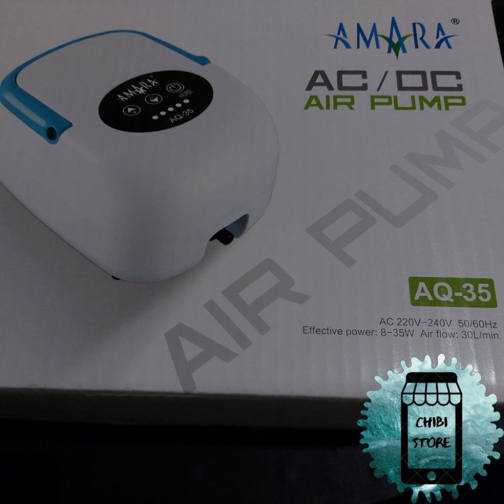 ACDC AMARA AQ-35 / MESIN AERATOR ACDC AMARA AQ-35 / AMARA POMPA UDARA AC DC AERATOR AQUARIUM AQ 35 /