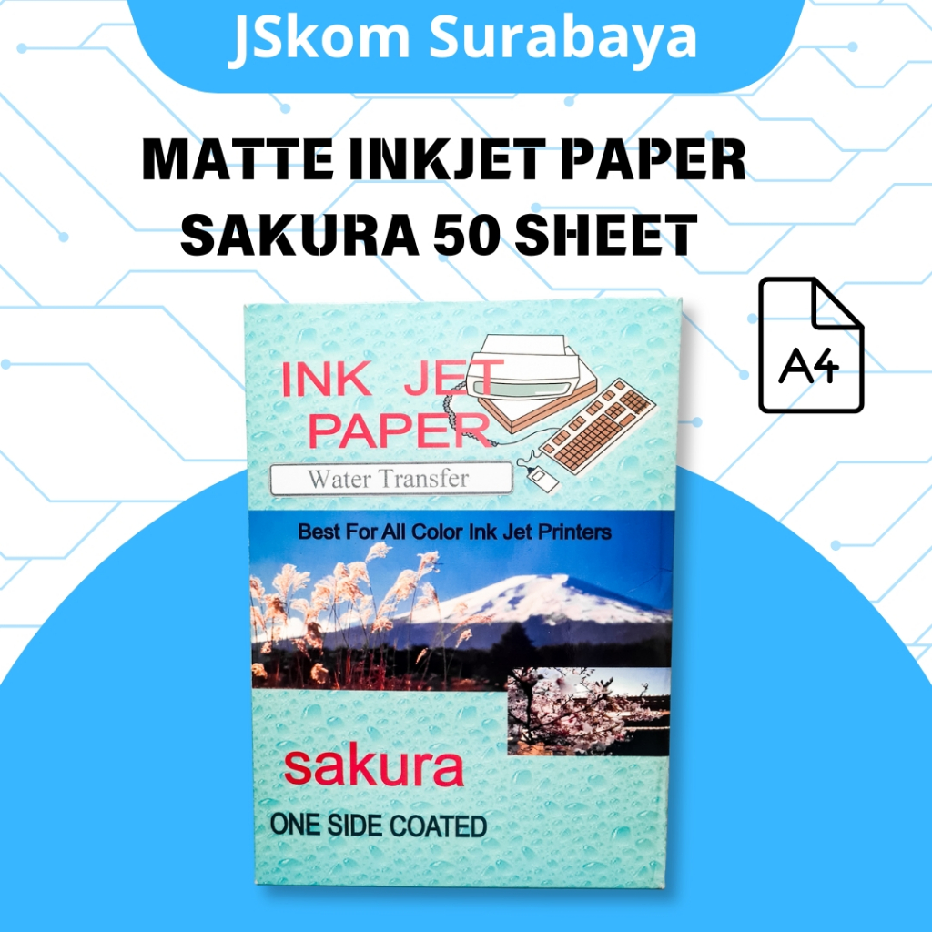 

Matte Inkjet Paper Sakura A4 – 200gsm – 50 Lembar