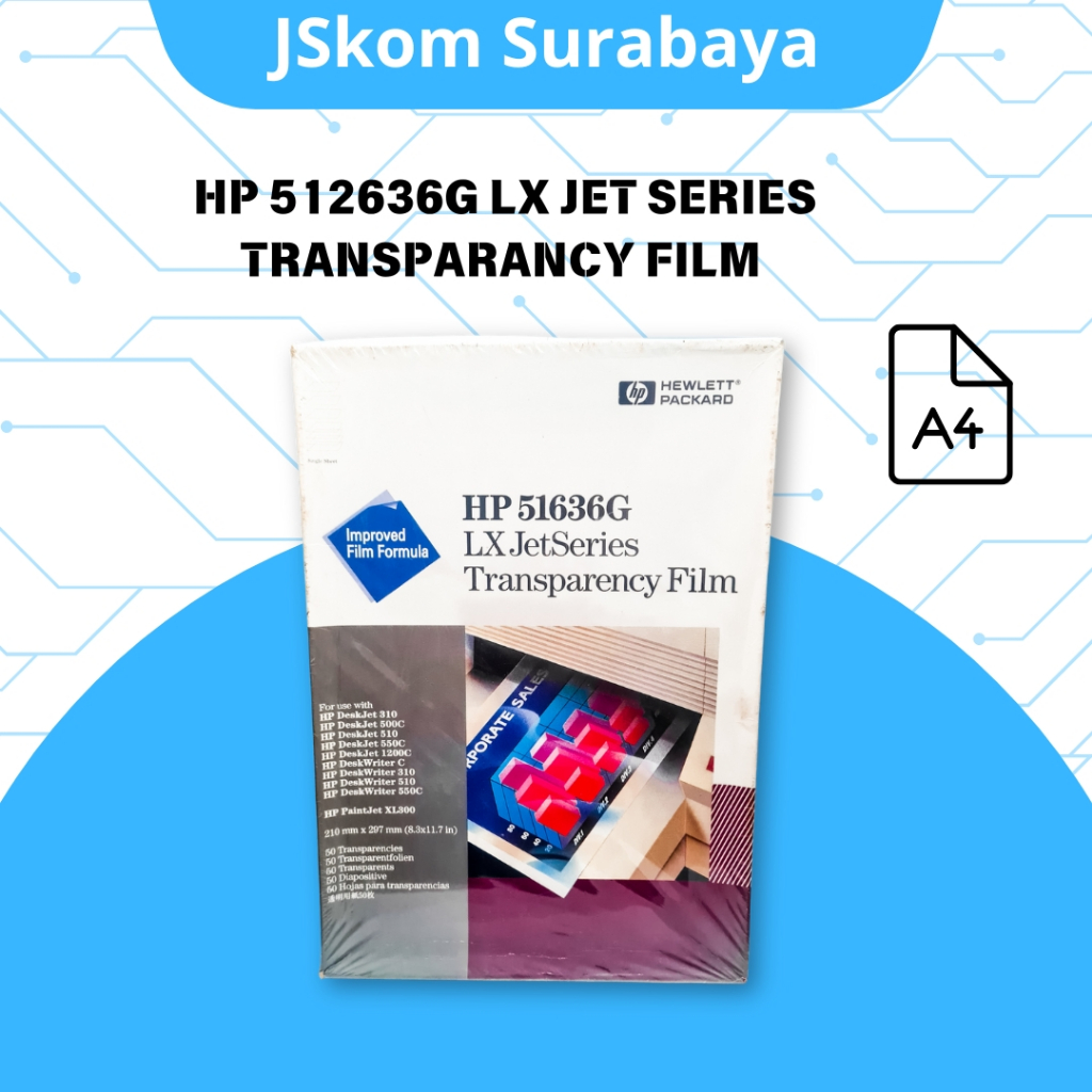 

HP 51636G LX Jet Series Transparency Film A4
