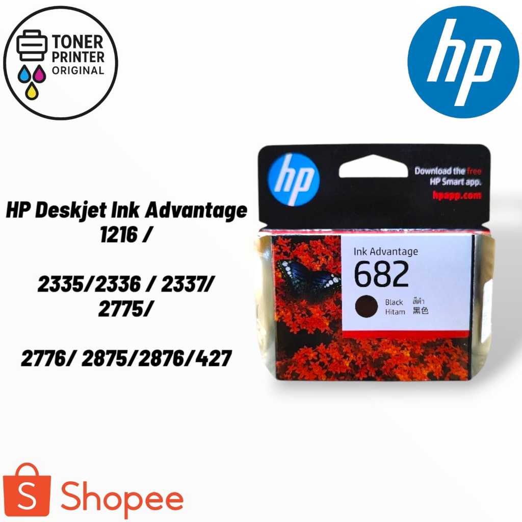TINTA PRINTER HP 682 BLACK ORIGINAL