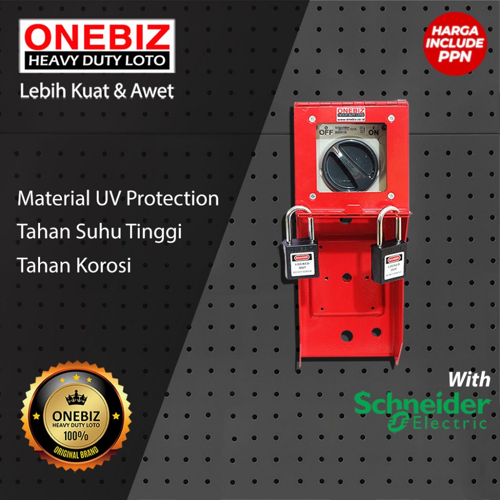 LOTO Box safety device / LOTO Box - 2 SYSTEM+ Switch Button + Padlock