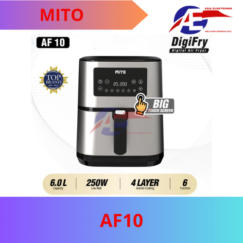 Air Fryfer Mito AF10 | Mito Grande | Air Fryer Digifry | Air Fryer Low watt
