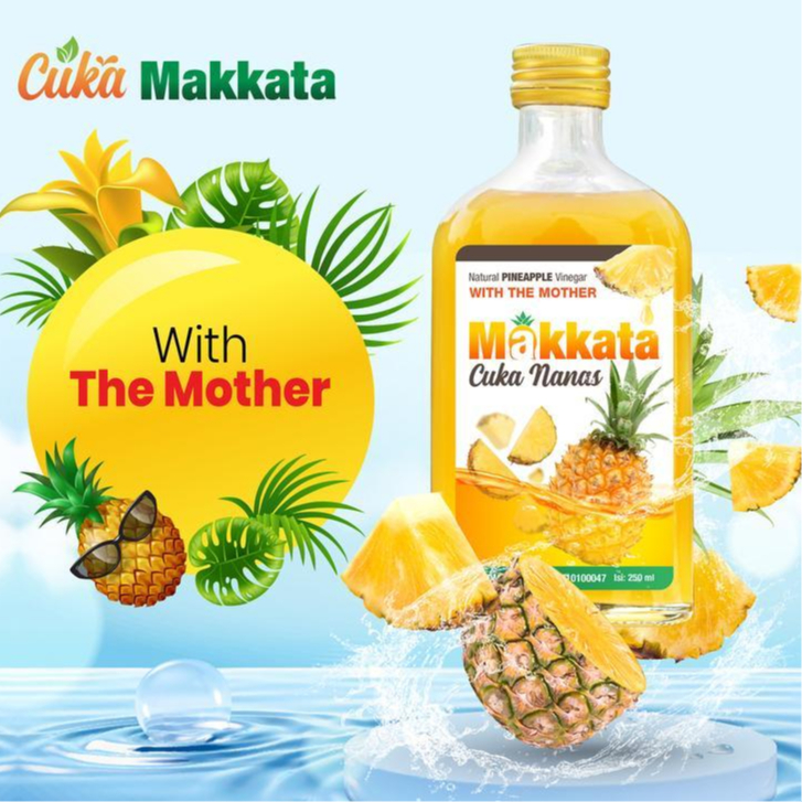 

Cuka Nanas With Mother Original Untuk Kesehatan Kemasan Botol Kaca - Cuka Nanas Makkata 250ml