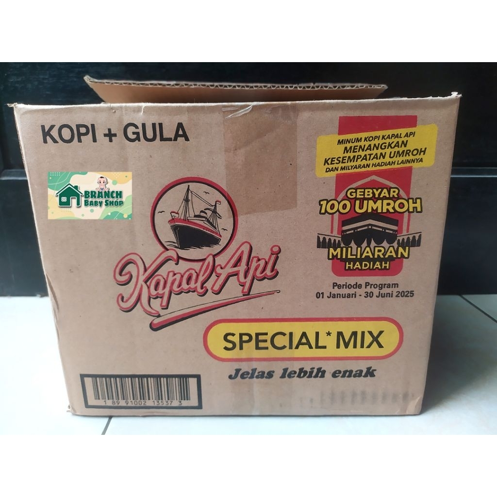 

Grosir 1 Dus 1 Karton Kopi Kapal Api Special Mix 23 Gram Renceng Isi 10 Pcs