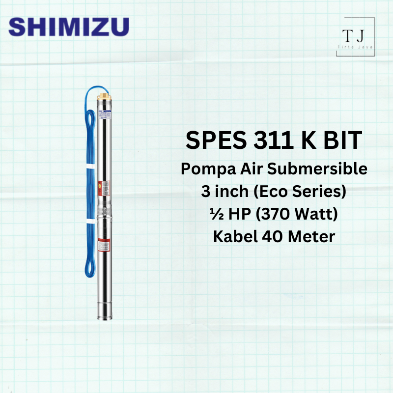 Pompa Air Submersible SHIMIZU SPES 311 K BIT 1/2 HP Kabel Pompa Sible Pompa Satelit