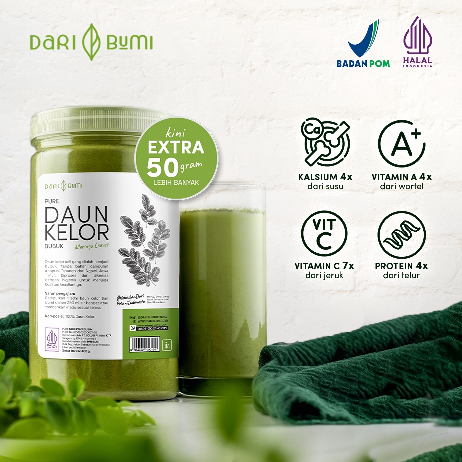 

Dari Bumi Daun Kelor Moringa Bubuk 450 Gr Premium Pure Organic