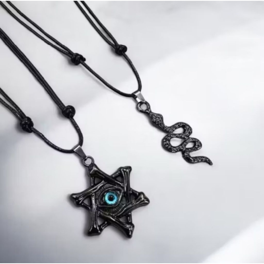 Kalung bintang mata biru//kalung bintang hip hop//kalung bintang premium//kalung bintang y2k//kalung