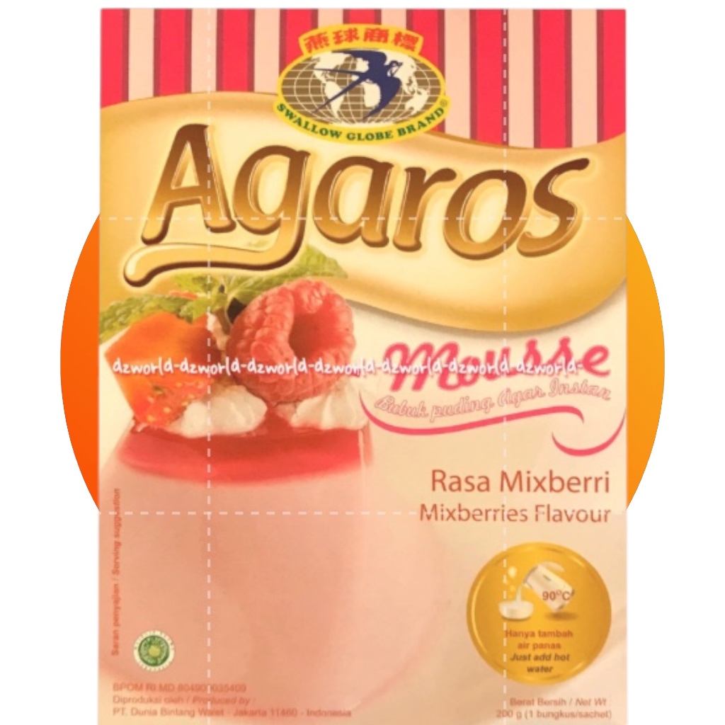 

Agaros 200gr Mousse Puding Rasa Mixberri Mixberries Flavour Pudding Instan 200gr Puding Premium