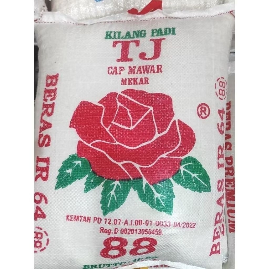 

Beras putih TJ cap mawar IR64 5kg 10kg 15kg