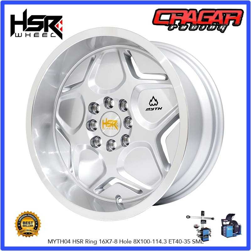 Velg Mobil Celong Ring 16 Lubang 4 Buat Jazz Vios Brio City Yaris Dll - Hsr Wheel Myth04