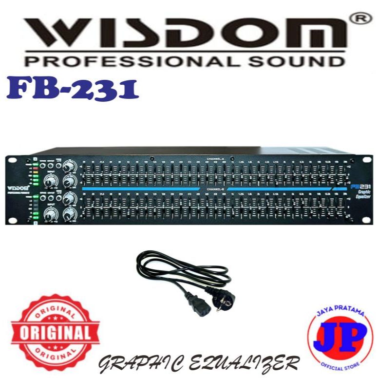 Wisdom FB231 Dual 31 Band Stereo Graphic Equalizer Wisdom FB-231  Ekualiser 2 x 31 Band