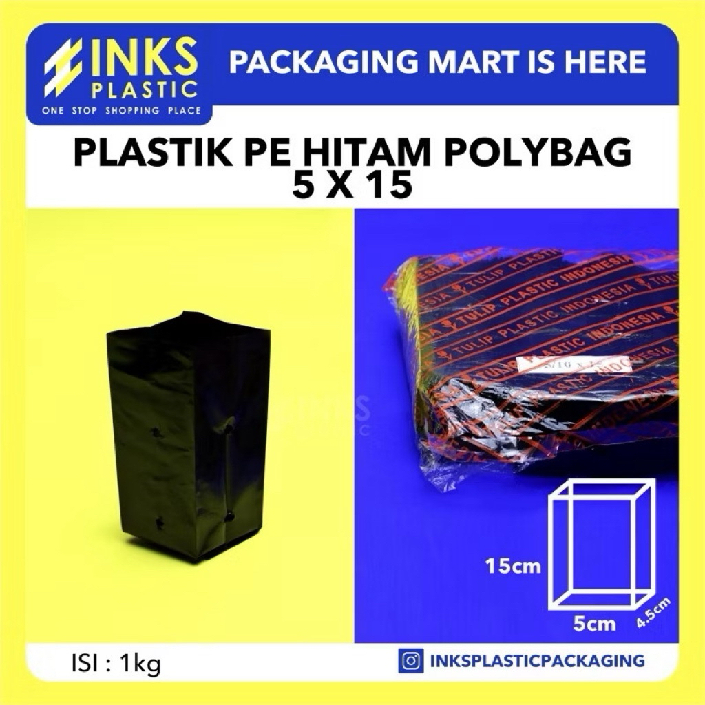 POLYBAG PLASTIK TANAMAN 5x15