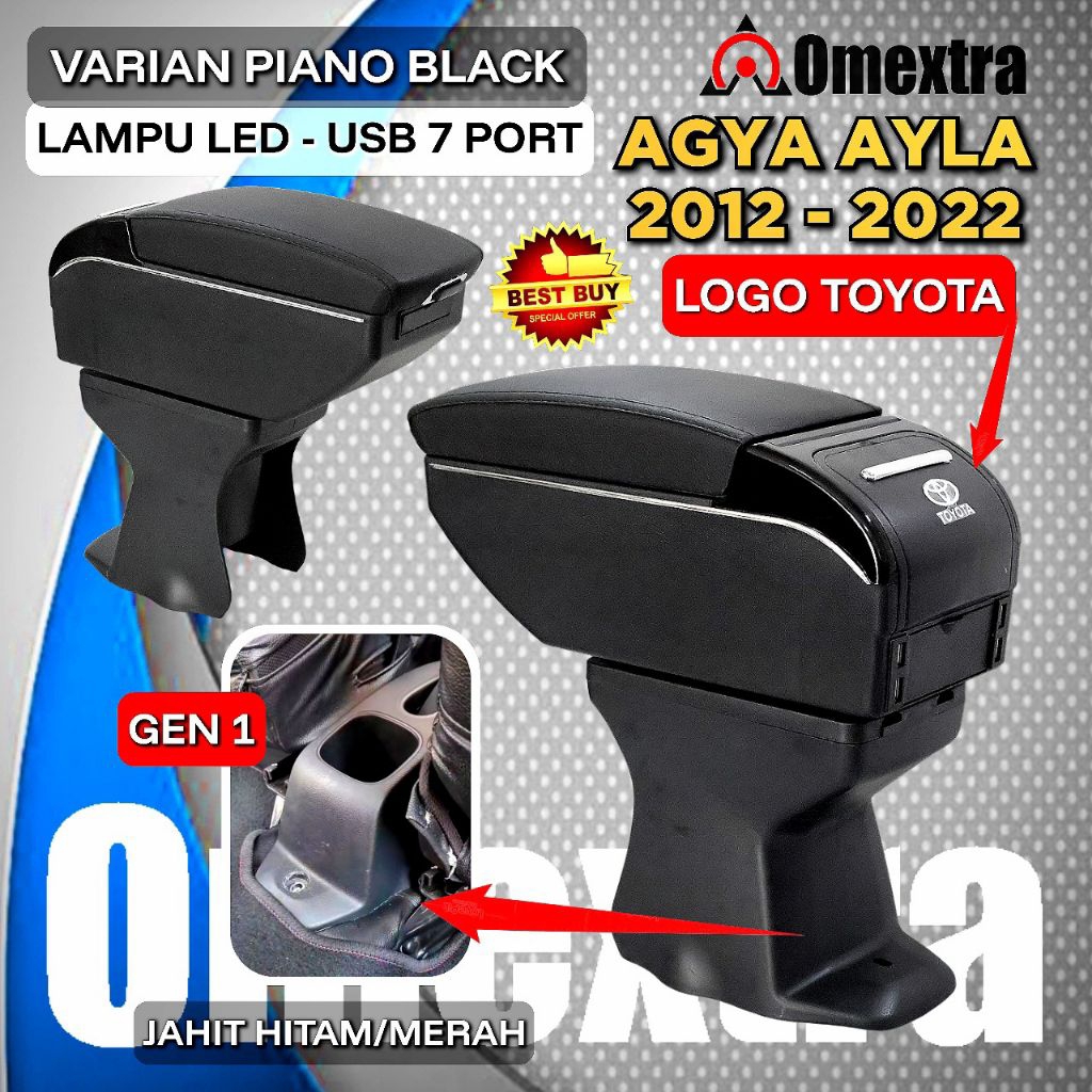Indomextra Armrest AGYA AYLA Console Box Agya Ayla Armrest Box Agya Ayla