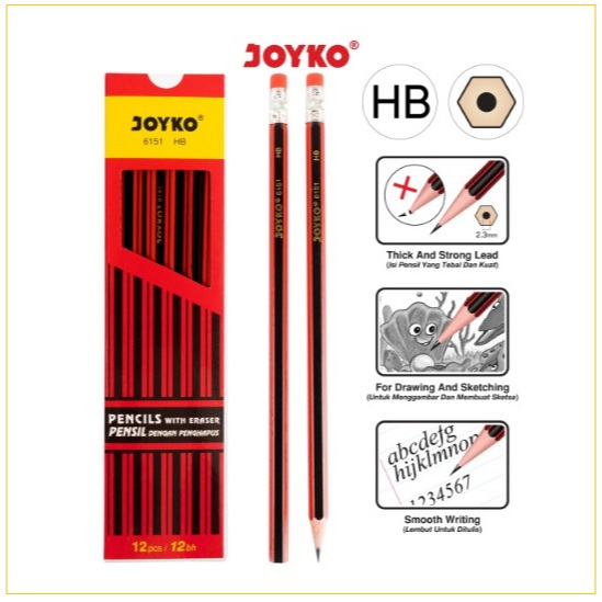 

JOYKO Pensil HB 6151 l Wooden Pencil (1 Lusin)