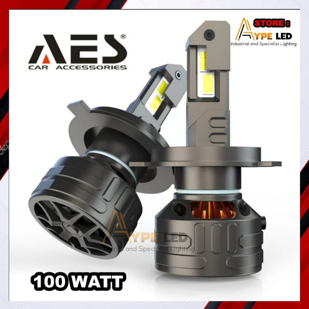 Lampu Led Headlight AES Turbo P5 Led Headlight H4 100 Watt Premium Quality