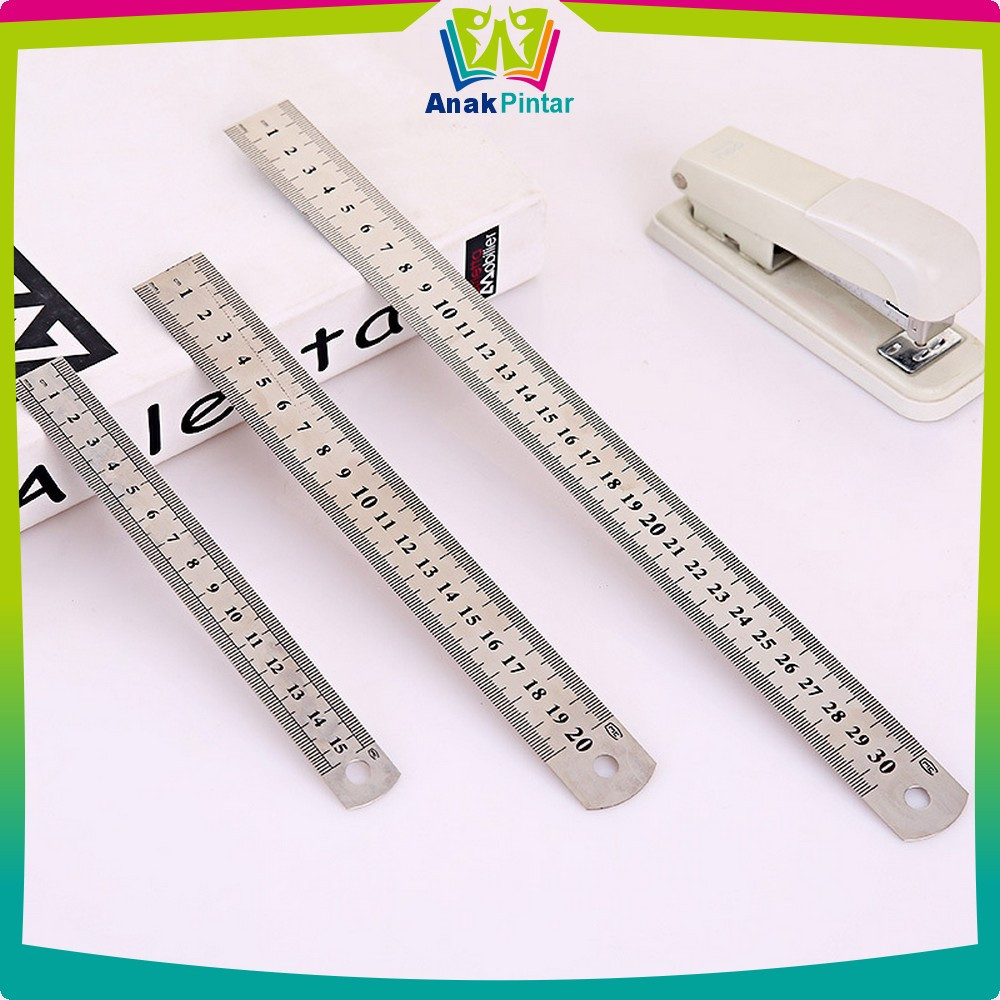 

EC Penggaris Besi 15CM Peralatan Sekolah / Ruler Penggaris Stainless Alat Ukur Serbaguna Anak Pintar A107