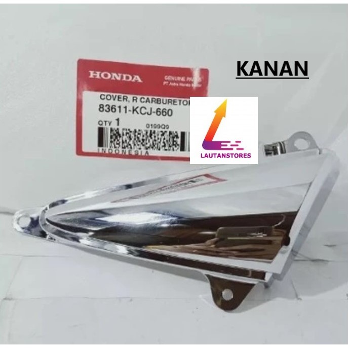 83611-KCJ-660 83711-KCJ-660 Cover Tutup Kanan Kiri Karburator Chrom Krom Tiger Revo
