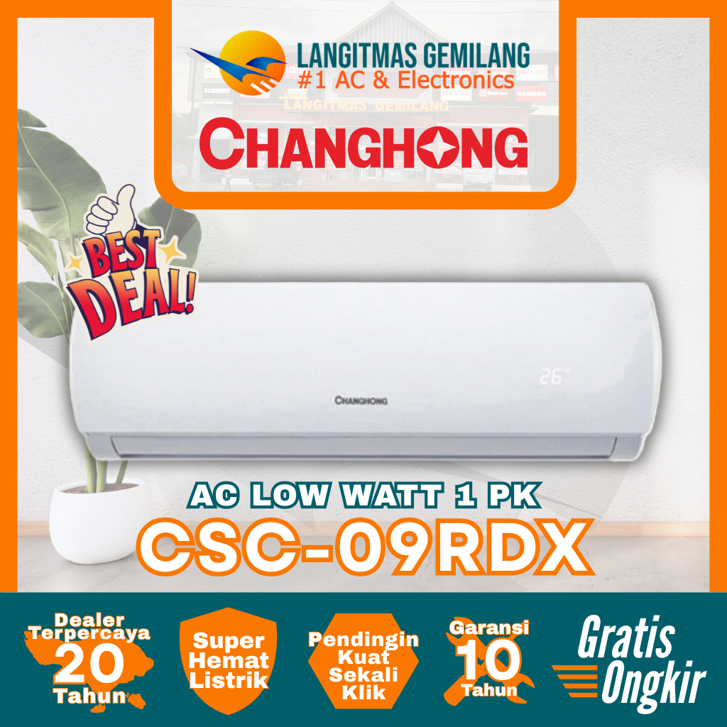 CHANGHONG AC LOW WATT 1 PK CSC-09RDX