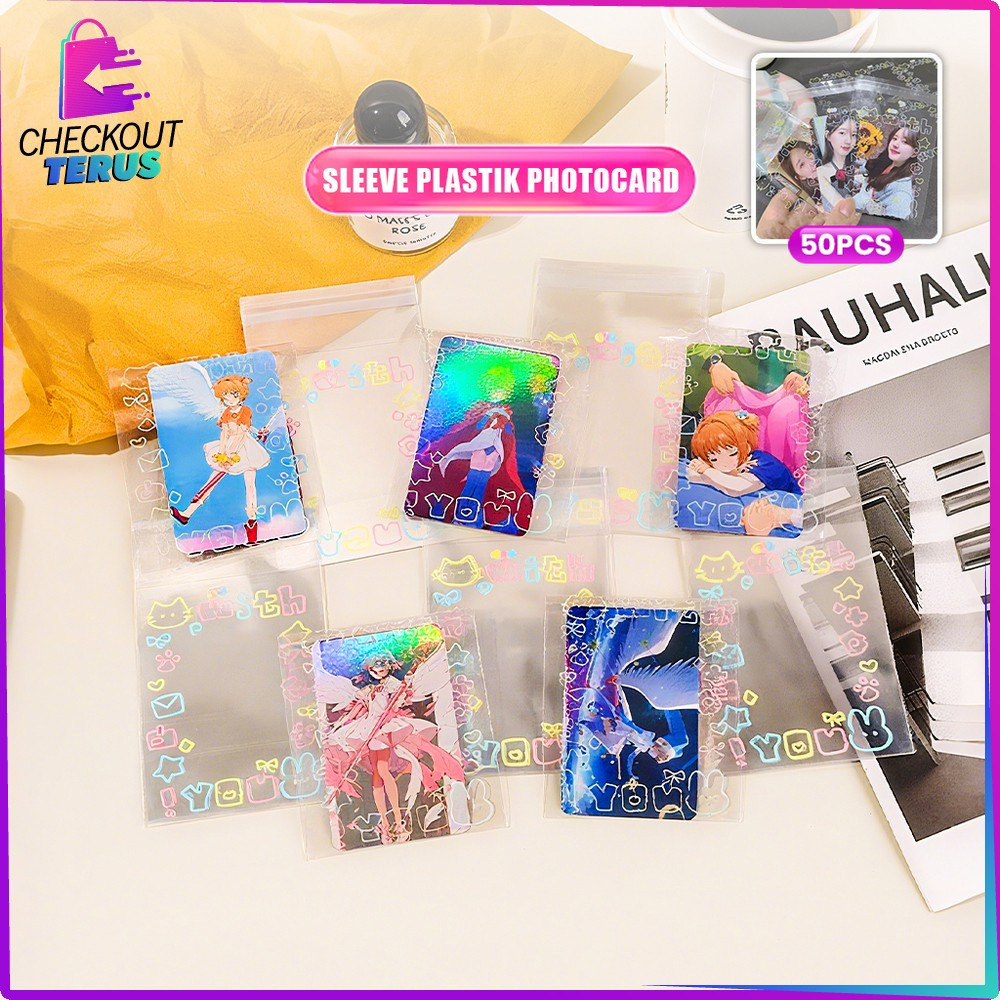 

CT C1365 Plastik Packing Sleeve Photocard Cover Kartu Kpop Warna Warni / Plastik Photocard Bening Motif Lucu Serbaguna