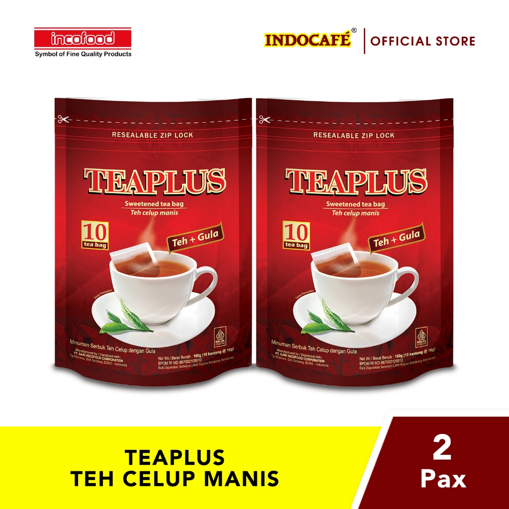 

2 Pax TEAPLUS - Teh Celup Manis (10 tea bag)