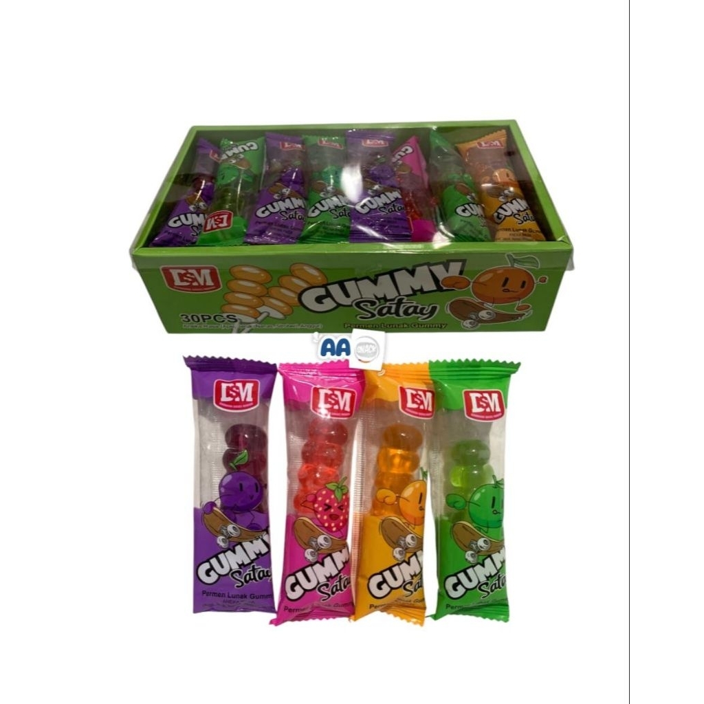 

Permen Sate Lunak DSM Gummy Satay Isi 30 Pc Halal