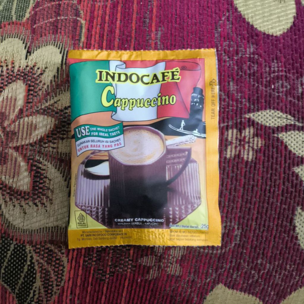 

INDOCAFE CAPPUCCINO 25 GR MINUMAN SERBUK KAPUCINO (PER RENCENG)