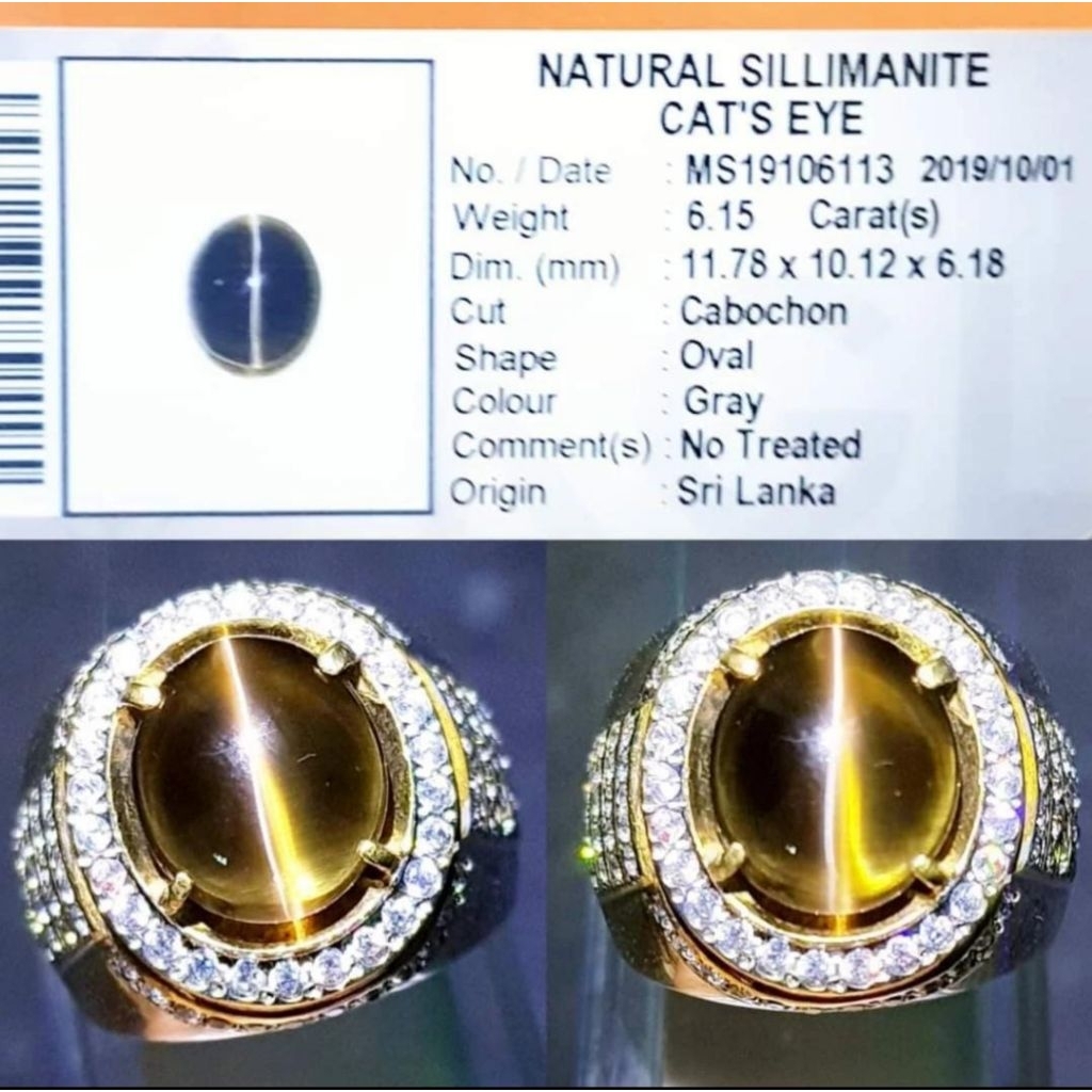 NATURAL CATS EYE SILLIMANITE Ada alexandrite chrysoberyl batu mata kucing emrald beryl zamrud colomb