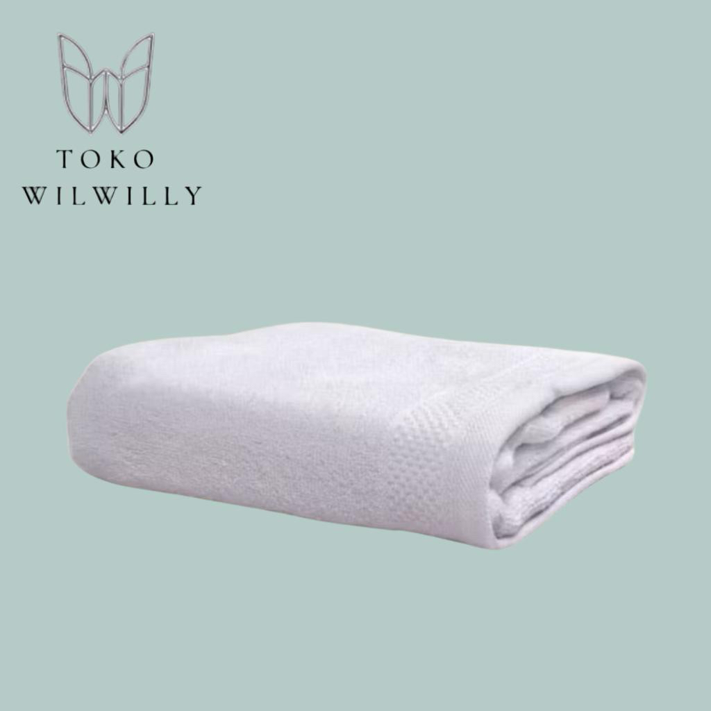 Handuk hotel putih polos halus 60x120