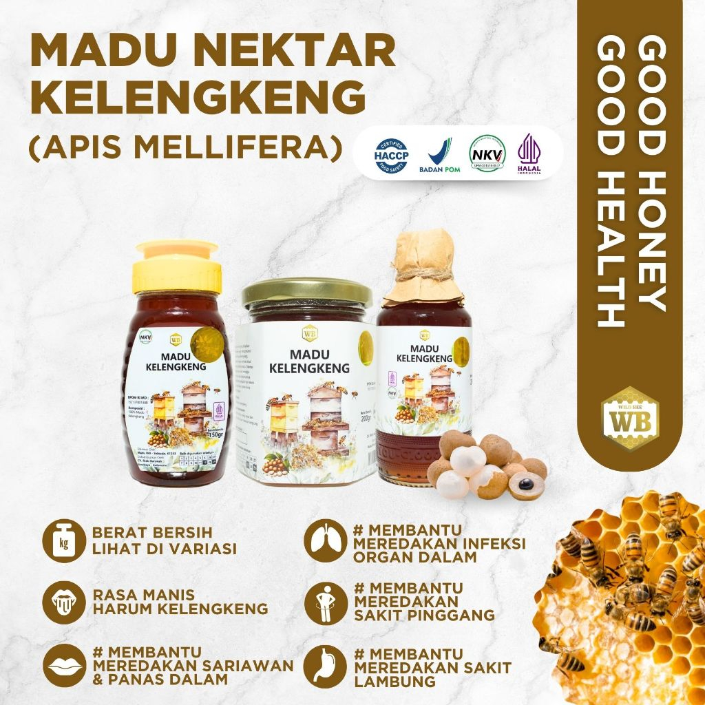 

WB Wild Bee - Madu Kelengkeng / Lebah Apis Melifera - Kemasan Try Kit - Beli 10 Gratis 1