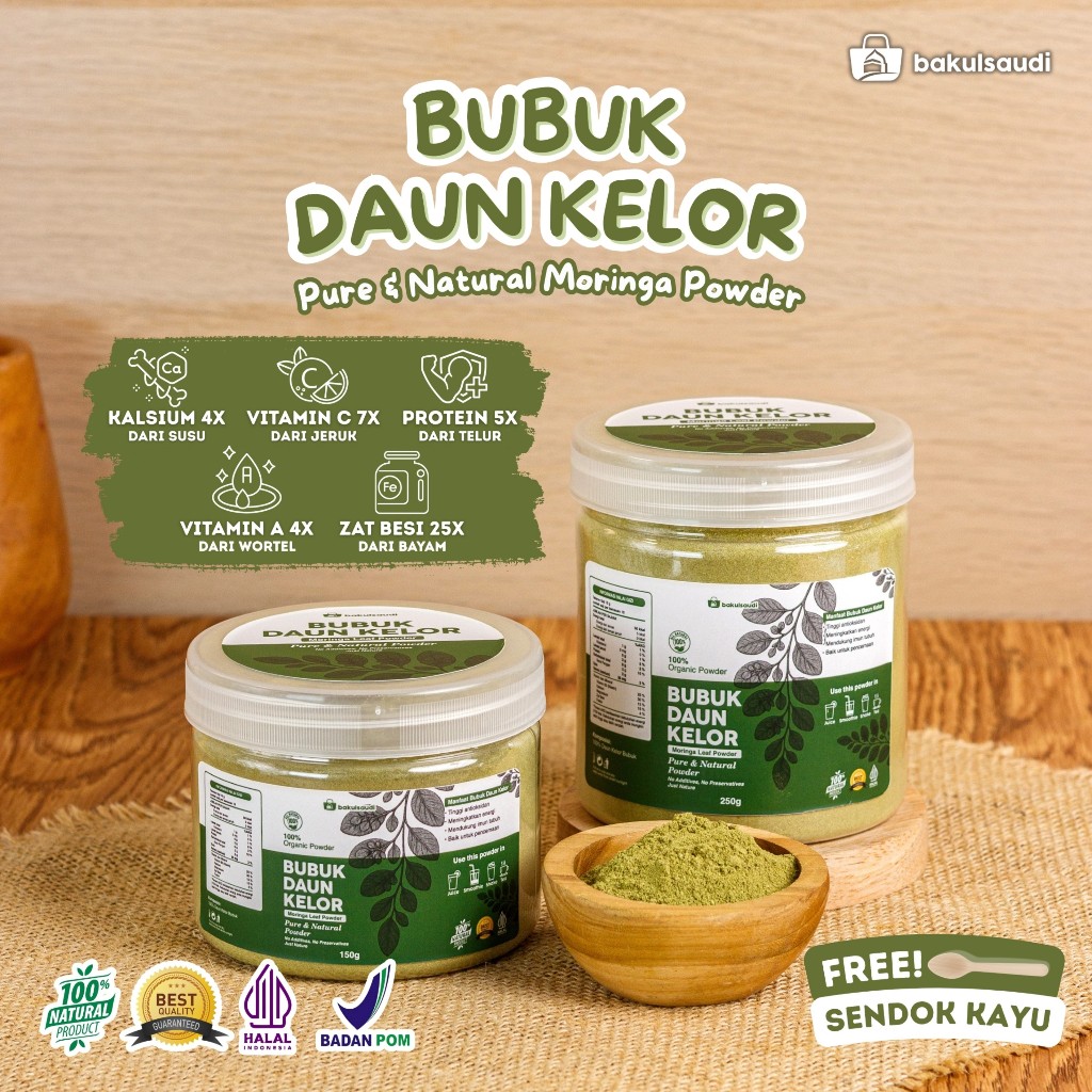 

Moringa Powder 100% Pure - Bubuk Daun Kelor Organik Asli 100% Murni